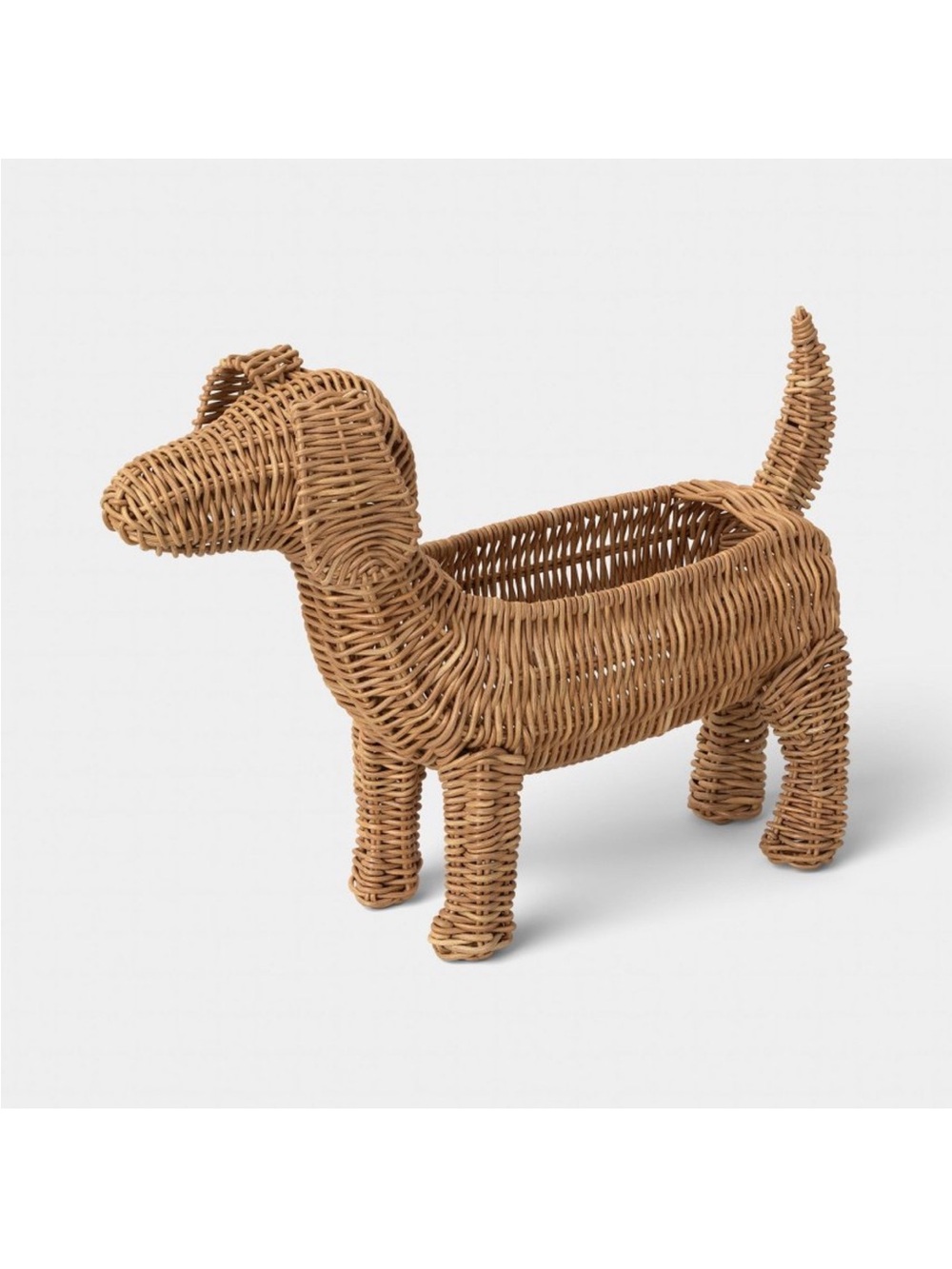 New Target Threshold Rattan Dog Pencil Holder / Planter Basket - Natural Brown